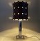 Brutalist Italian Leather & Chrome Table Lamp, 1960s 3