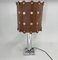 Brutalist Italian Leather & Chrome Table Lamp, 1960s, Image 4