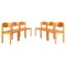 Stackable Beech and Plywood Chairs by Roland Rainer, 1970s, Set of 6 1