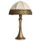 Art Nouveau Brass with Floral Motifs Table Lamp from Mogens Ballin, Denmark, 1919, Image 1