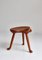 Taburete de madera de olmo con tres patas atribuido a Josef Frank de Fritz Hansen, Dinamarca, 1945, Imagen 8