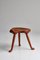 Taburete de madera de olmo con tres patas atribuido a Josef Frank de Fritz Hansen, Dinamarca, 1945, Imagen 4