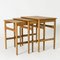 Tables Gigognes Vintage par Hans J. Wegner pour Andreas Tuck, 1960s, Set de 3 2