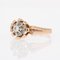 18 Karat French Diamond Rose Gold Solitaire Ring, 1960s 2