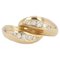 Bague 18 Carat Moderne en Or et Diamants Jaunes 1