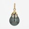 18 Karat Modern Yellow Tahitian Pearl and Gold Pendant 7