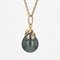 18 Karat Modern Yellow Tahitian Pearl and Gold Pendant 5