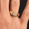 18 Karat Modern French Yellow Gold and Diamond Signet Ring 6