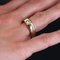 18 Karat Modern French Yellow Gold and Diamond Signet Ring, Image 10
