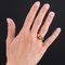 18 Karat Modern French Yellow Gold and Diamond Signet Ring, Image 2