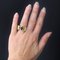 Französischer Ring aus 18 Karat Gelbem Saphir und Gold mit Diamanten, 1960er 2