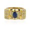 Französischer Ring aus 18 Karat Gelbem Saphir und Gold mit Diamanten, 1960er 14