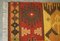 Tappeto grande Kilim intrecciato a mano con motivo floreale, anni '40, Immagine 4