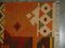 Tappeto grande Kilim intrecciato a mano con motivo floreale, anni '40, Immagine 5