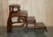 Metamorphic Leather Library Armchair Steps attributed to Gillows, 1810s 20