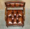 Metamorphic Leather Library Armchair Steps attributed to Gillows, 1810s, Image 11