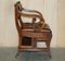 Metamorphic Leather Library Armchair Steps attributed to Gillows, 1810s 13
