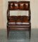 Metamorphic Leather Library Armchair Steps attributed to Gillows, 1810s 3