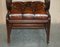 Metamorphic Leather Library Armchair Steps attributed to Gillows, 1810s 5