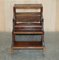 Metamorphic Leather Library Armchair Steps attributed to Gillows, 1810s 16