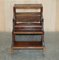 Metamorphic Leather Library Armchair Steps attributed to Gillows, 1810s, Image 16