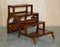 Metamorphic Leather Library Armchair Steps attributed to Gillows, 1810s, Image 15