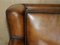 Poltrone Love Seat in pelle marrone sigaro di Baxter Berger, set di 2, Immagine 6