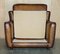 Love Seat Armchairs in Hand Dyed Cigar Brown Leather by Baxter Berger, Set of 2 17