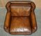 Love Seat Armchairs in Hand Dyed Cigar Brown Leather by Baxter Berger, Set of 2 11