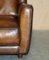 Love Seat Armchairs in Hand Dyed Cigar Brown Leather by Baxter Berger, Set of 2 9