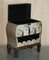 Vintage Chinese Side Table Cabinet with Bottle & Glass Storage 14