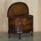 Antique Painted Demi Lune Sideboard in Leather with Claw & Ball Feet 16