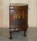 Antique Painted Demi Lune Sideboard in Leather with Claw & Ball Feet 13