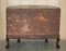 Antikes Lackiertes Demi Lune Sideboard aus Leder mit Krallen & Kugelfüßen 14