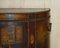 Antique Painted Demi Lune Sideboard in Leather with Claw & Ball Feet 5