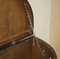 Antikes Lackiertes Demi Lune Sideboard aus Leder mit Krallen & Kugelfüßen 19