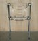 Metal & Lucite Folding Desk Chair with Swing Back 15