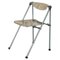 Metal & Lucite Folding Desk Chair with Swing Back 1