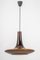 Brown Opal Glass Pendant Light from Peill & Putzler, Germany, 1970s 2