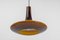 Brown Opal Glass Pendant Light from Peill & Putzler, Germany, 1970s 4