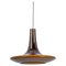 Brown Opal Glass Pendant Light from Peill & Putzler, Germany, 1970s 1