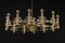 Large Gilt Brass Chandelier attributed to Palwa for Sciolari, Germany, 1970s 4