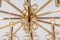 Large Gilt Brass Chandelier attributed to Palwa for Sciolari, Germany, 1970s 12