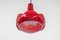 Red Glass Pendant Light attributed to Peill Putzler, Germany, 1970s 4