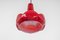 Red Glass Pendant Light attributed to Peill Putzler, Germany, 1970s, Image 4