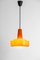 Orange Glass Pendant Light attributed to Peill Putzler, Germany, 1970s, Image 7