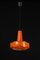 Lampada a sospensione in vetro arancione attribuita a Peill Putzler, Germania, anni '70, Immagine 9