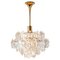Brass and Crystal Glass Chandelier attributed to Kinkeldey, Germany, 1970s, Image 2