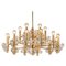 Large Gilt Brass Chandelier attributed to Palwa for Sciolari, Germany, 1970s, Image 1