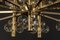 Large Gilt Brass Chandelier attributed to Palwa for Sciolari, Germany, 1970s 7
